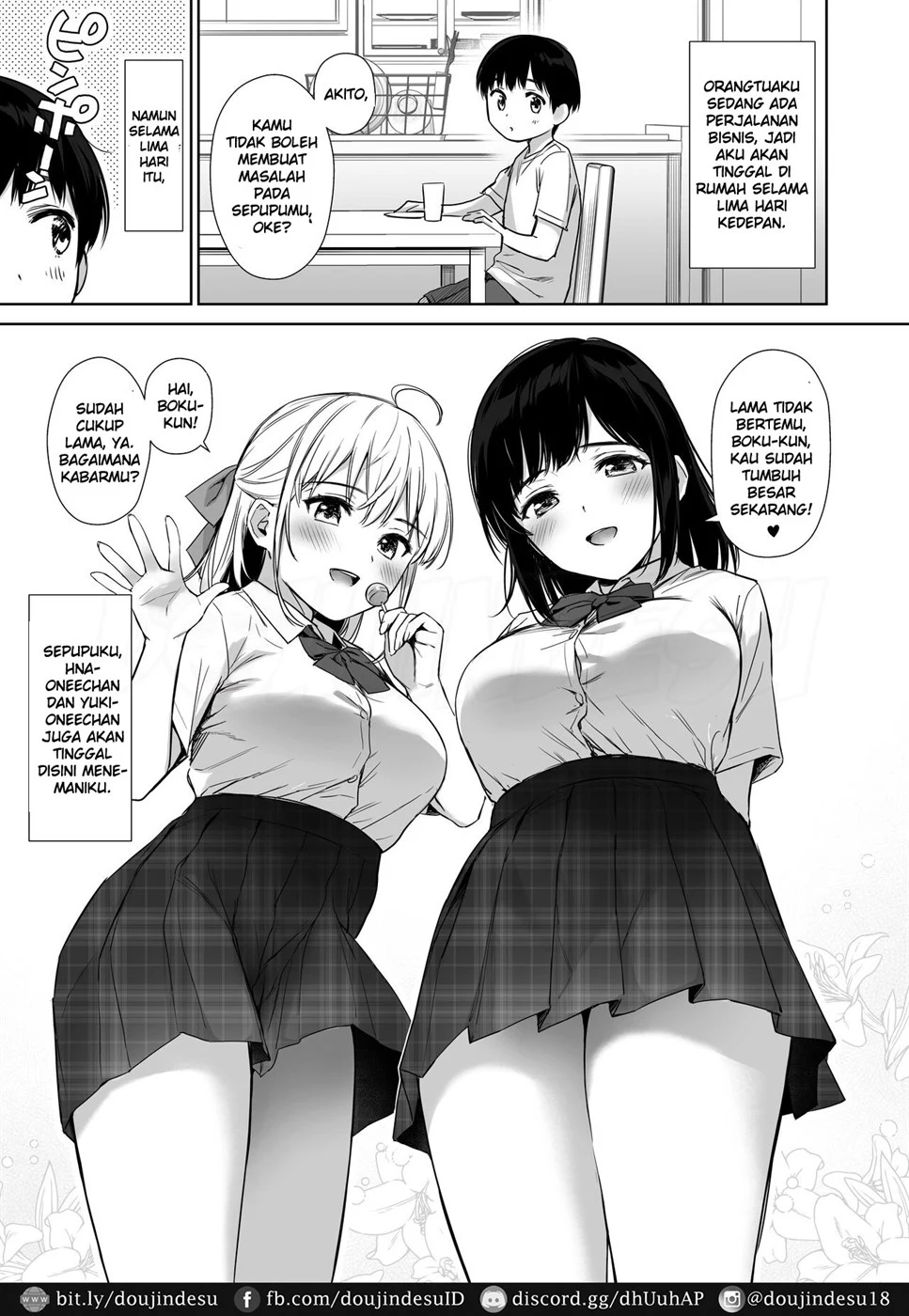 Naisho no Hajimete ~Suunenburi ni Atta Shinseki no Bijin JK Shimai ni Ecchi no Tehodoki Sarechaimasu~ Chapter 1