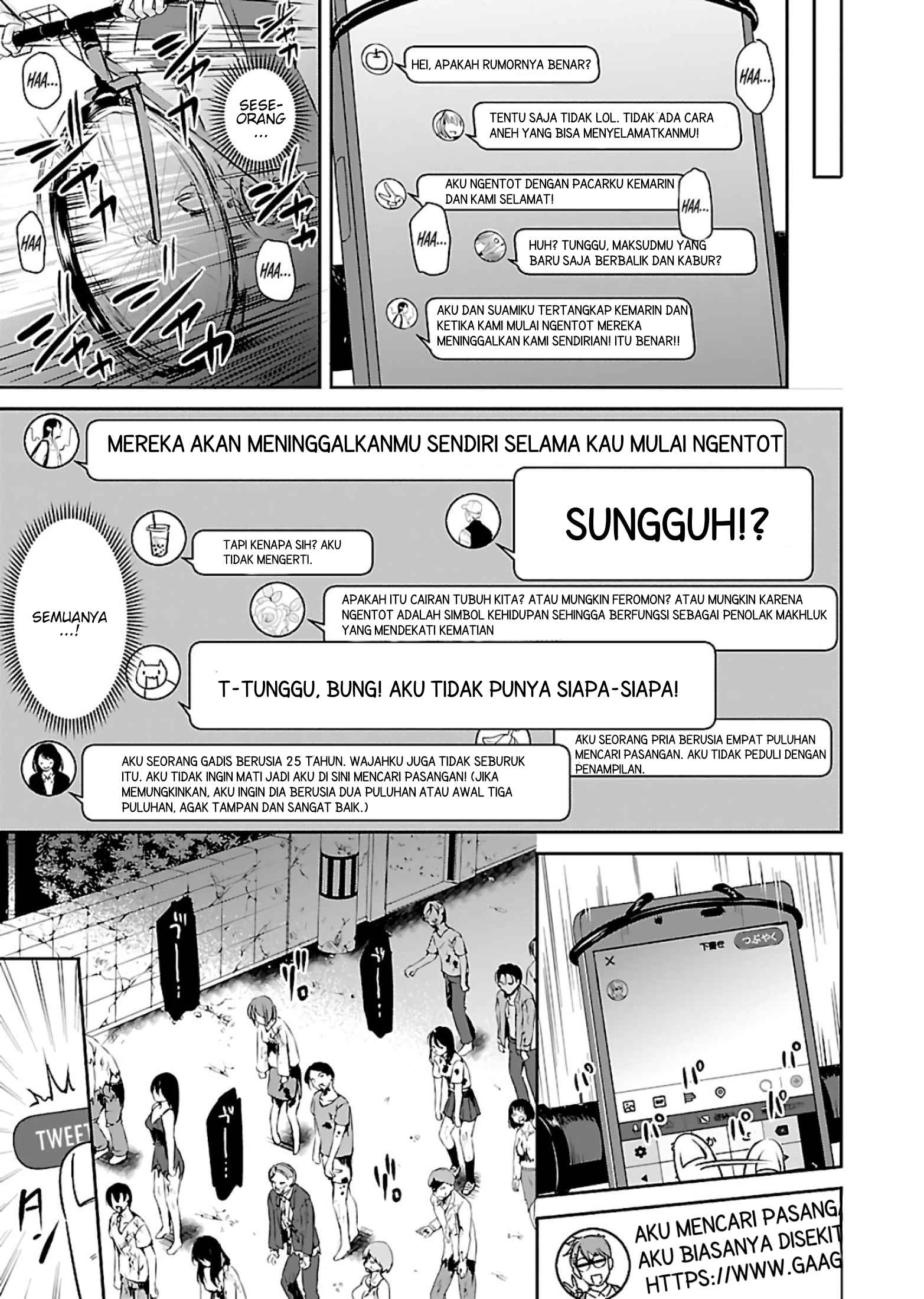 Zombie Darake no Kono Sekai de wa Sex Shinai to Ikinokorenai Chapter 1