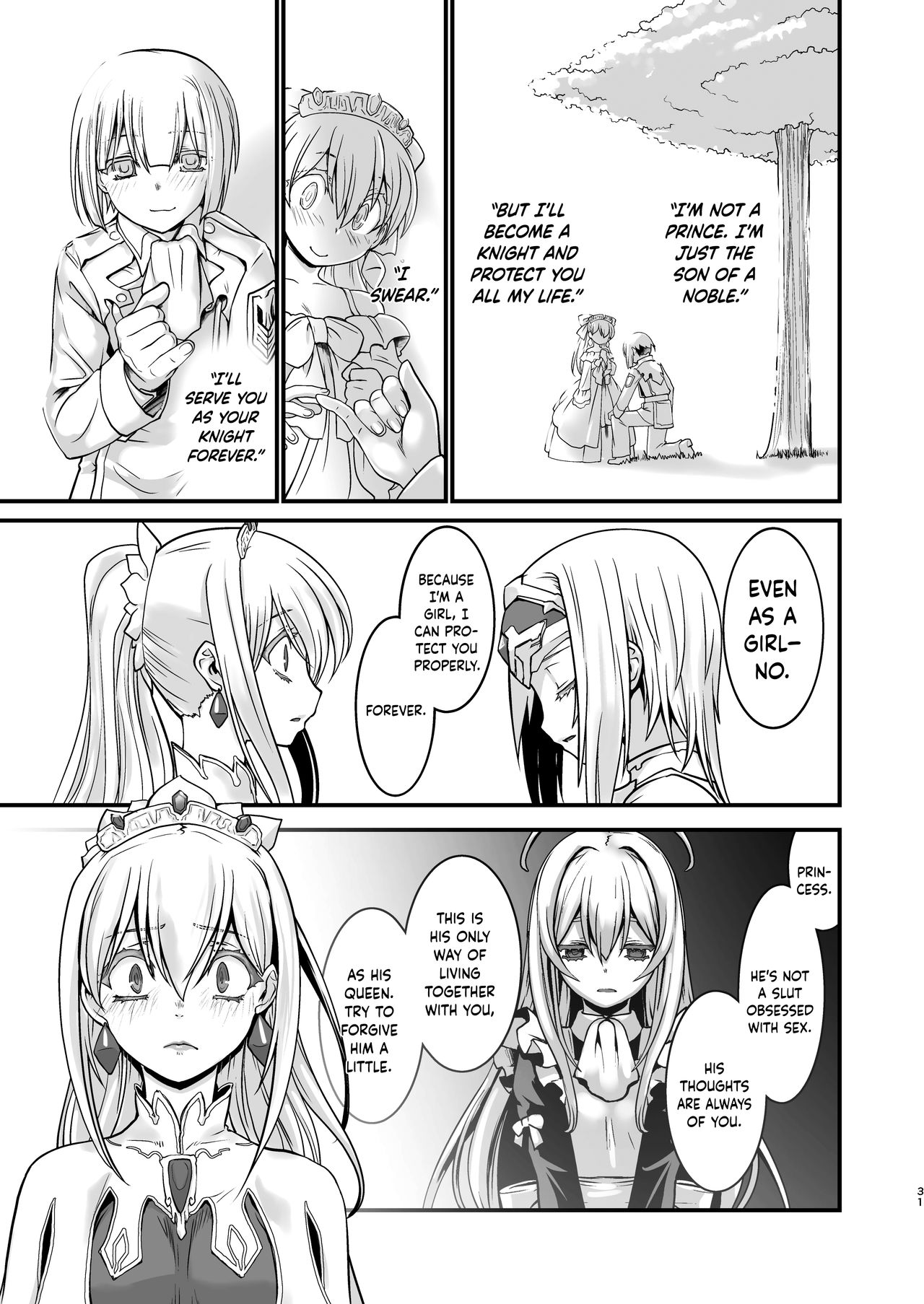 Kakute Kishi Danchou Hime Kishi To Naru Nyoshin Henka ni Kusshita Kishi Ch. 4