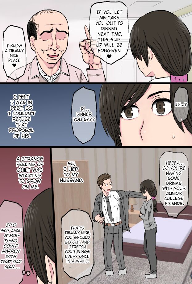 Senshokuzuma ~Jimi de Kyonyuu na Shufu ga Dosukebe Hihi Jijii no Iro ni Somaru made~