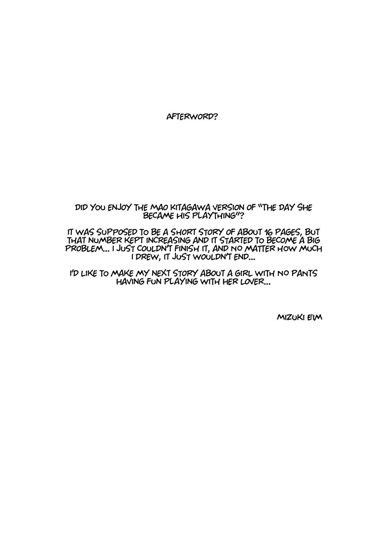 Anoko ga Aitsu no Omocha ni Natta Hi - Kitagawa Mao Hen