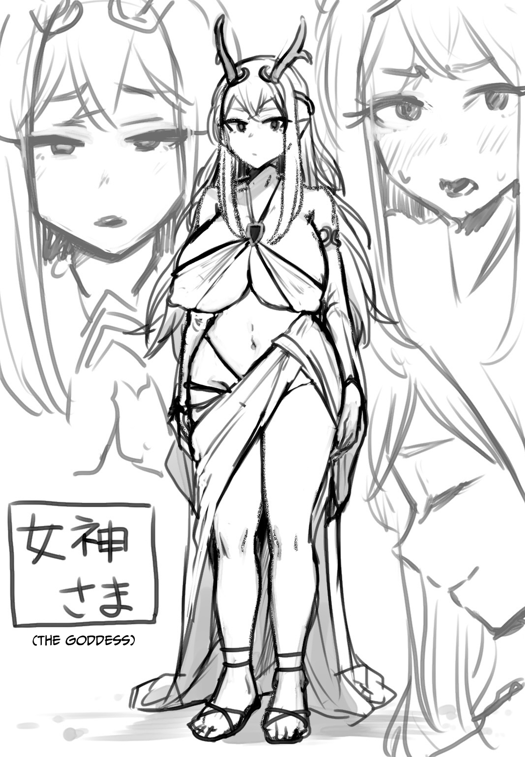 Yokkyuu Fuman Damegami [Futanari Chinpo Sword] o Sazukemasu.