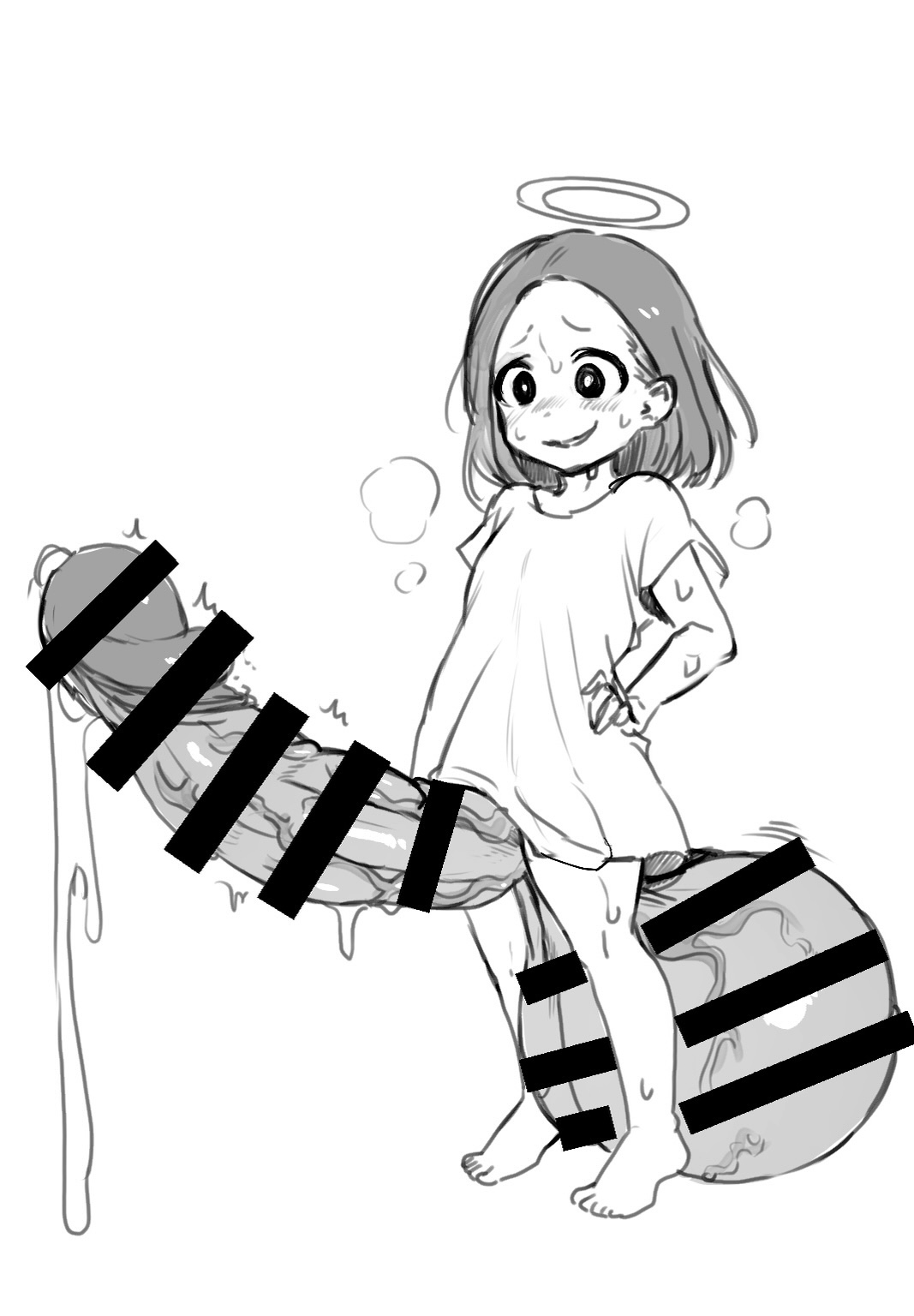 Yokkyuu Fuman Damegami [Futanari Chinpo Sword] o Sazukemasu.