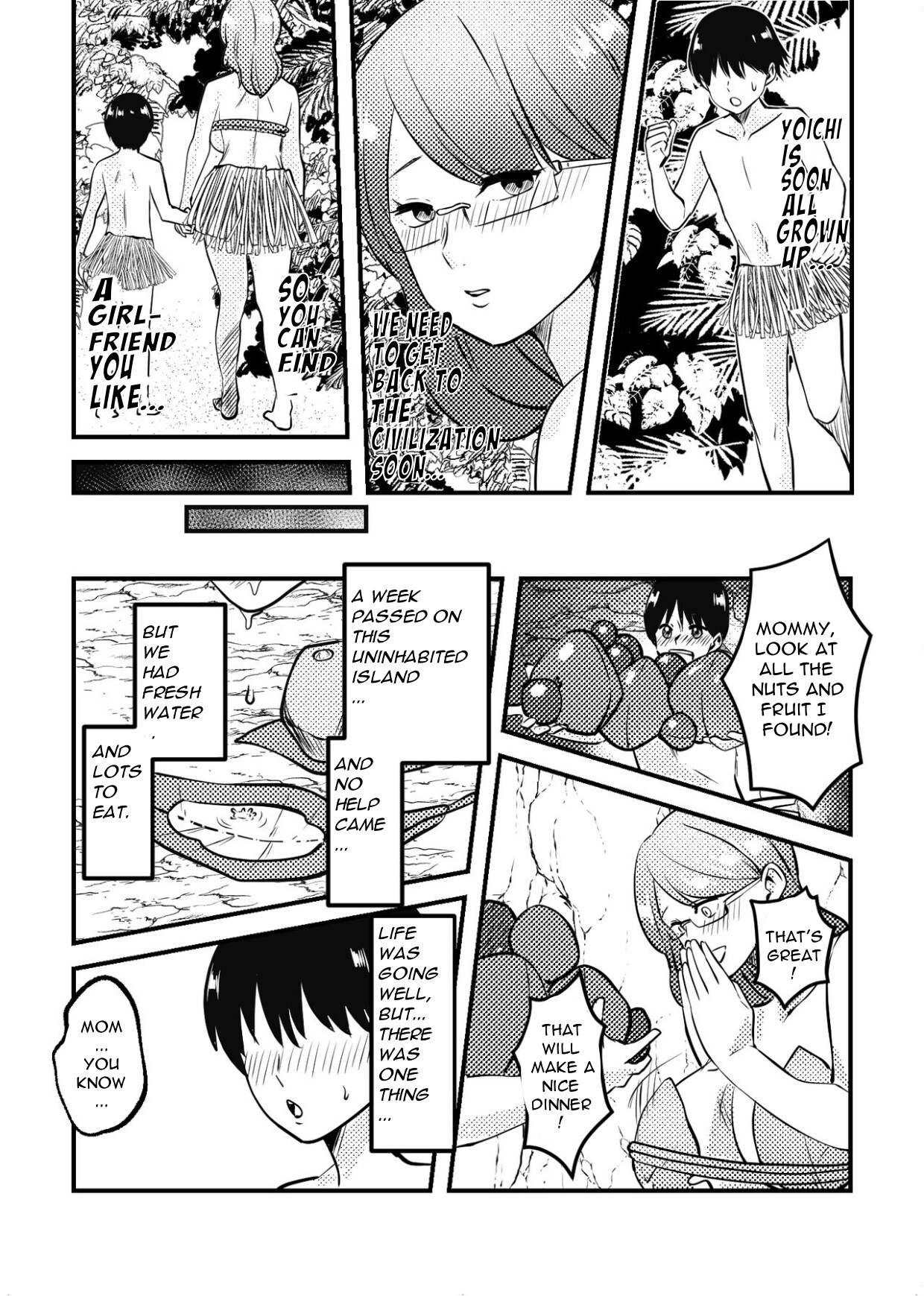 Mama to Musuko ga Mujintou de Love Love Sex suru Hanashi