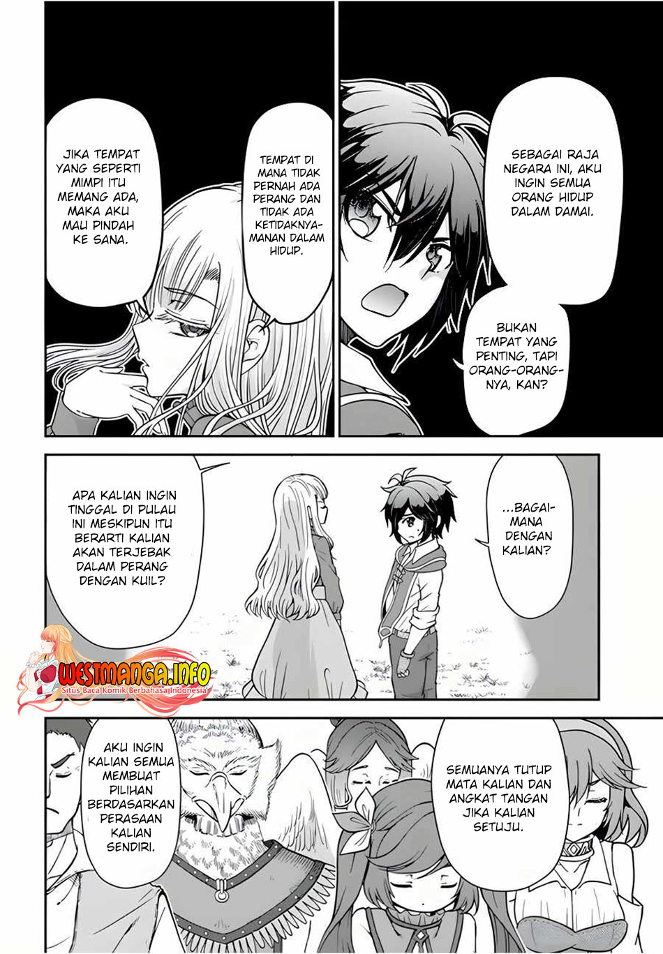 Tenohira Kaitakumura de Isekai Kenkouki ~Fueteku Yome-tachi to Nonbiri Mujintou Raifu~ Chapter 35