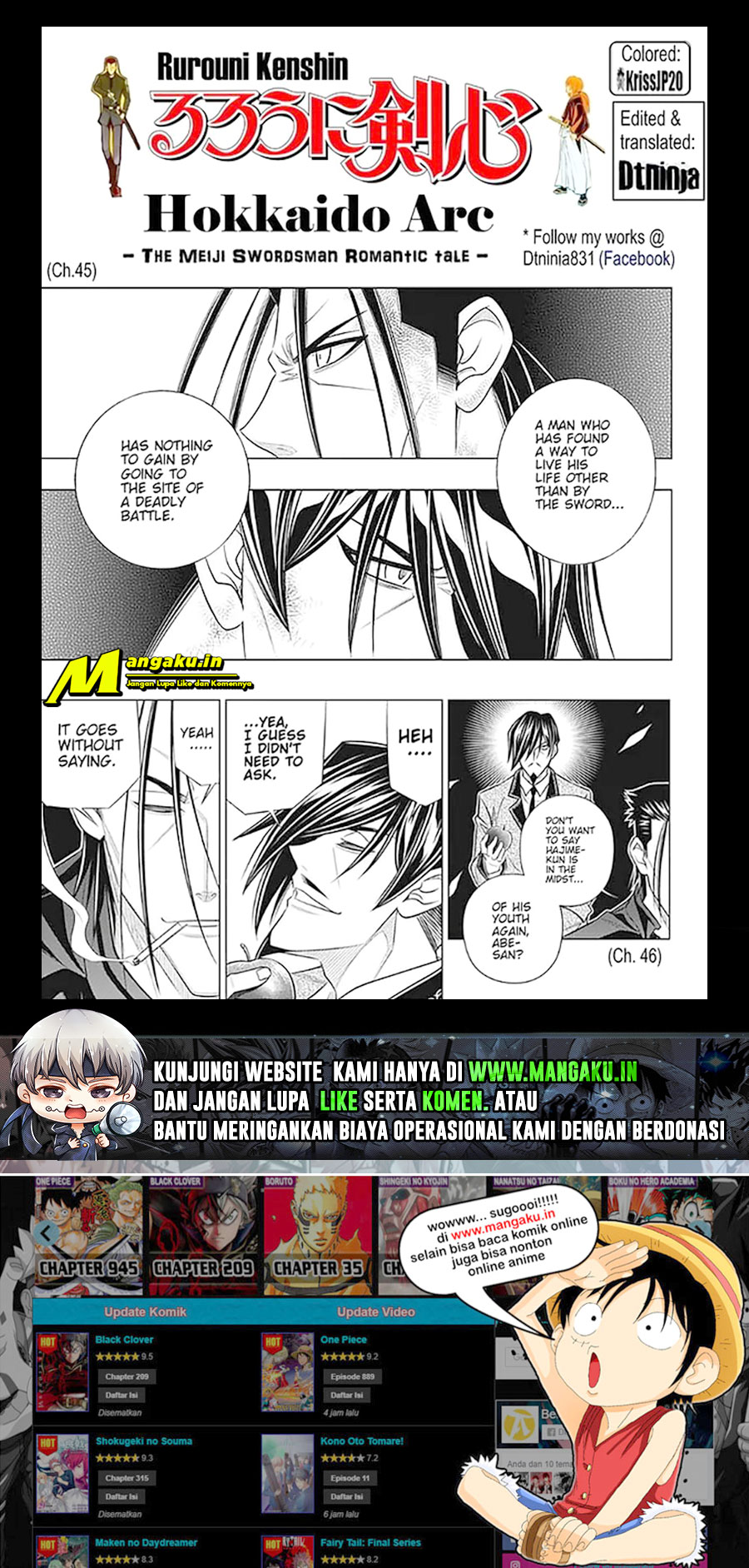 Rurouni Kenshin: Meiji Kenkaku Romantan: Hokkaidou Hen Chapter 46