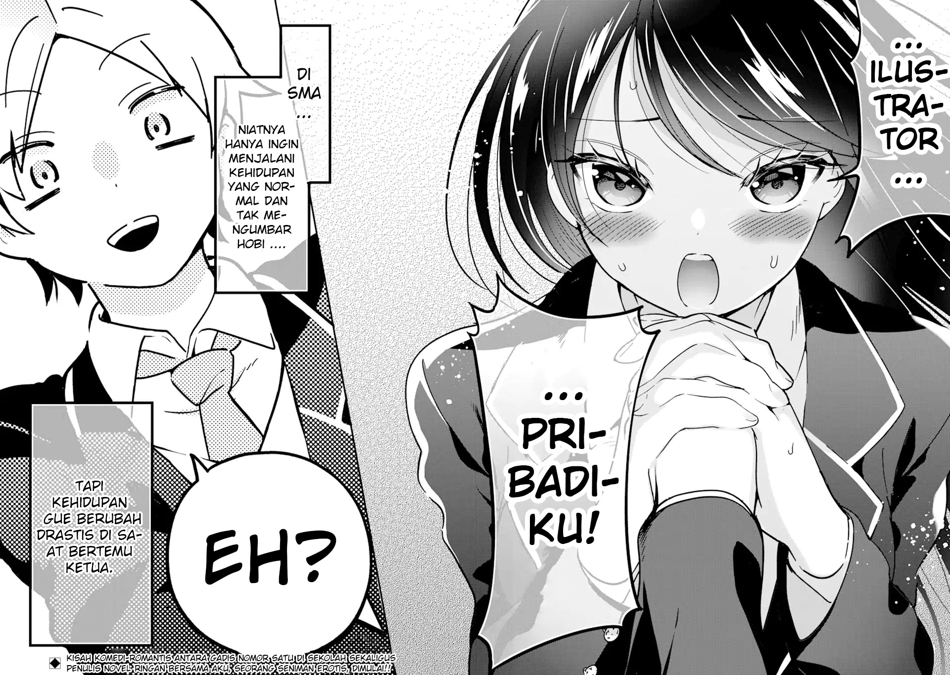 Gakuen 1 no Bishoujo wa x x Eshi no Ore ni Horeteiru!? (The Number 1 Beautiful Girl in the School is in Love With Me, the XXX Artist.) Chapter 1.2