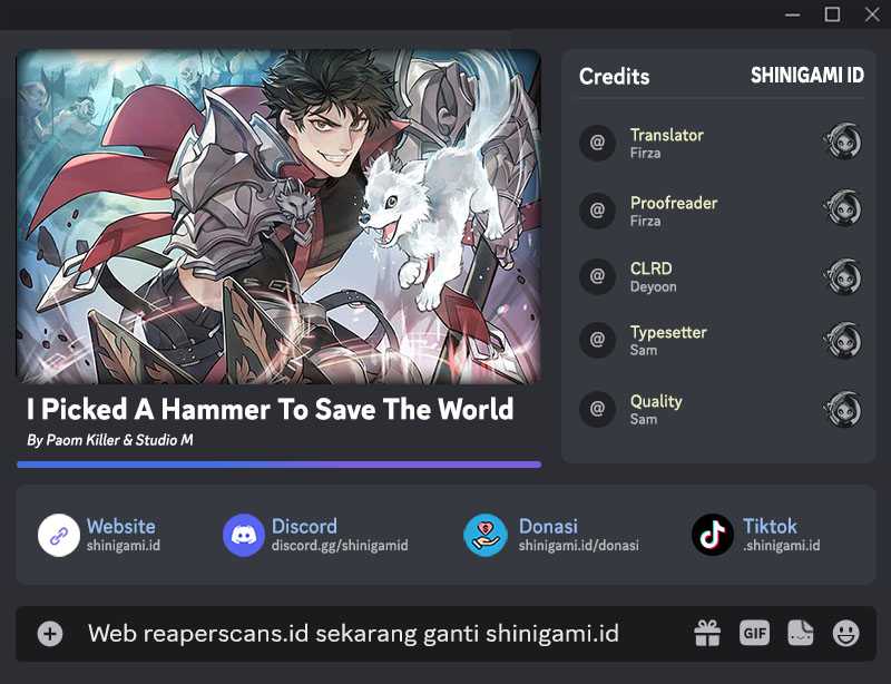 I Picked A Hammer To Save The World