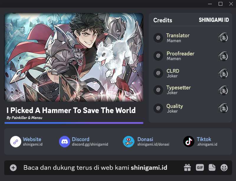 I Picked A Hammer To Save The World