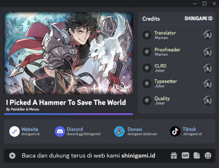 I Picked A Hammer To Save The World