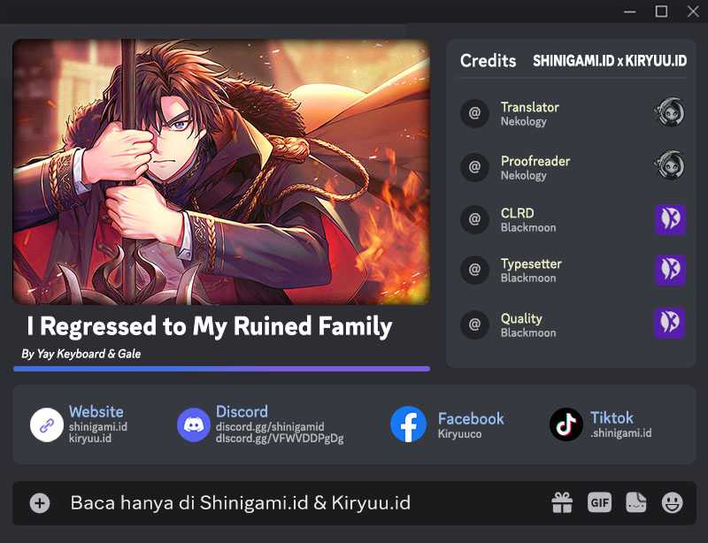 I Regressed to My Ruined Family