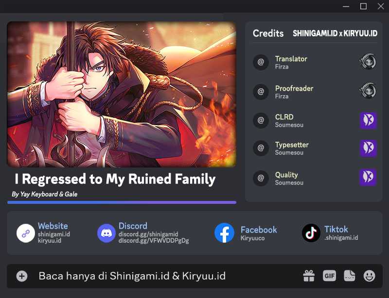 I Regressed to My Ruined Family