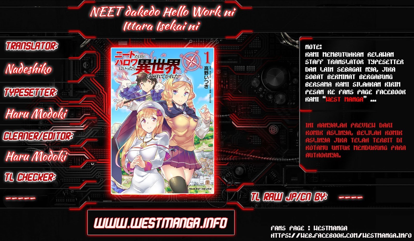 NEET dakedo Hello Work ni Ittara Isekai ni Tsuretekareta