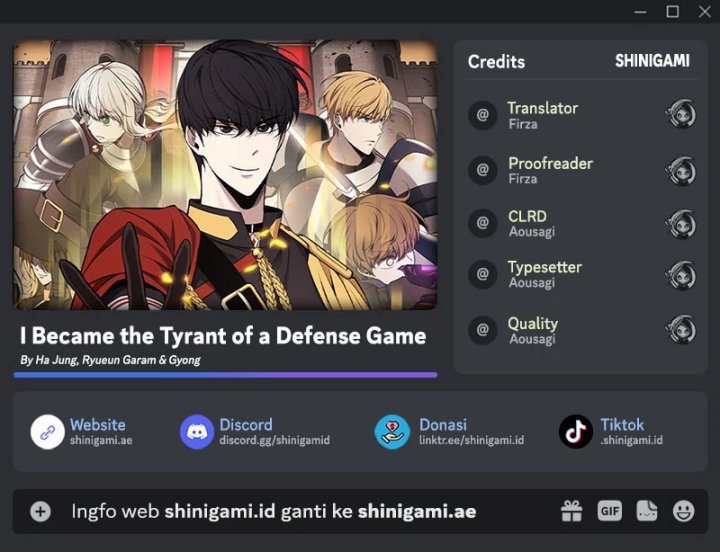 I Became the Tyrant of a Defense Game