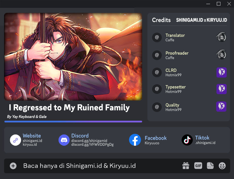 I Regressed to My Ruined Family