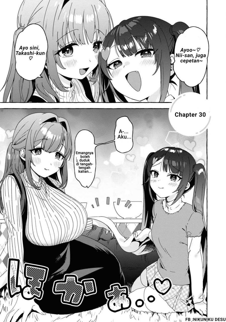 I’m Sandwiched Between Sweet and Spicy Step-Sisters (Amakara Gishimai ni Hasamarete Masu) Chapter 30