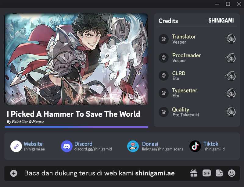 I Picked A Hammer To Save The World