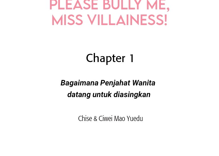 Please Bully Me, Miss Villainess!