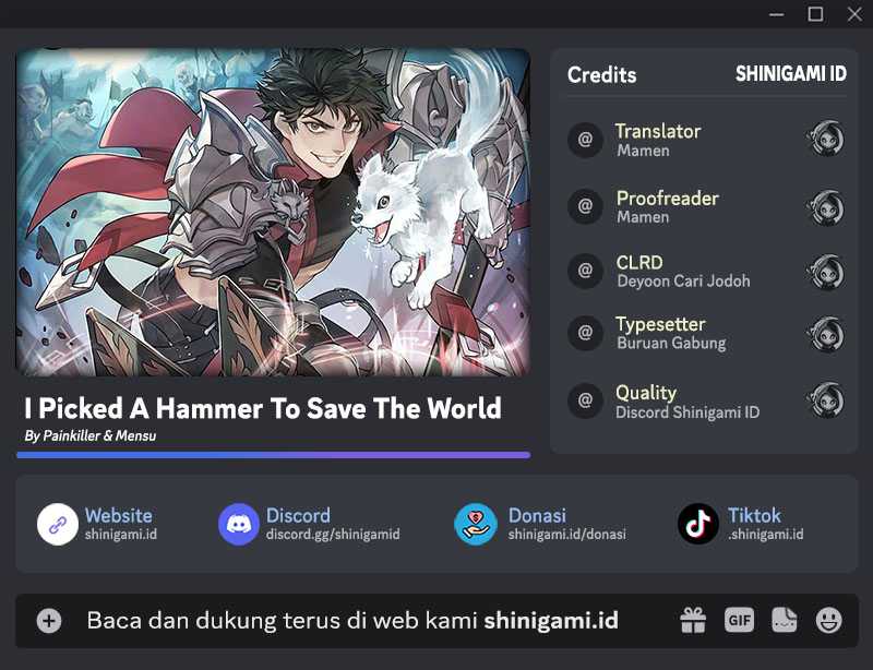 I Picked A Hammer To Save The World