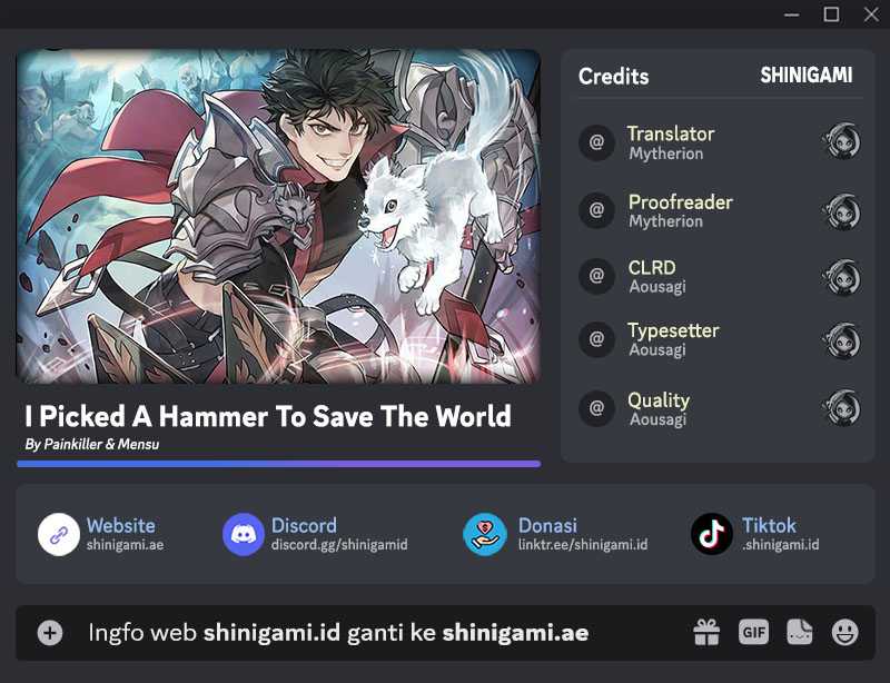 I Picked A Hammer To Save The World