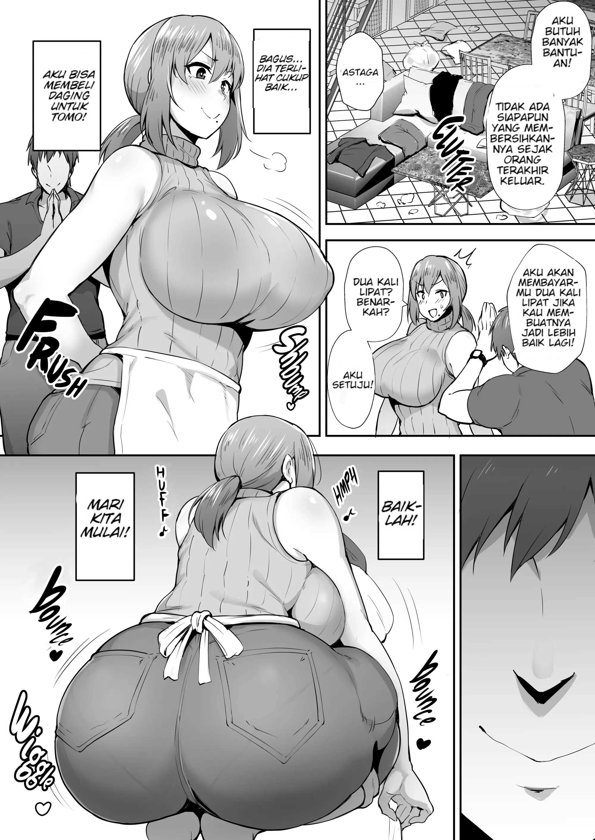 Netorareta Bakunyuu Genki Zuma Youko -Kaji Daikou saki de Toshishita Celeb no Onaho Zuma ni Saremashita- Chapter 1