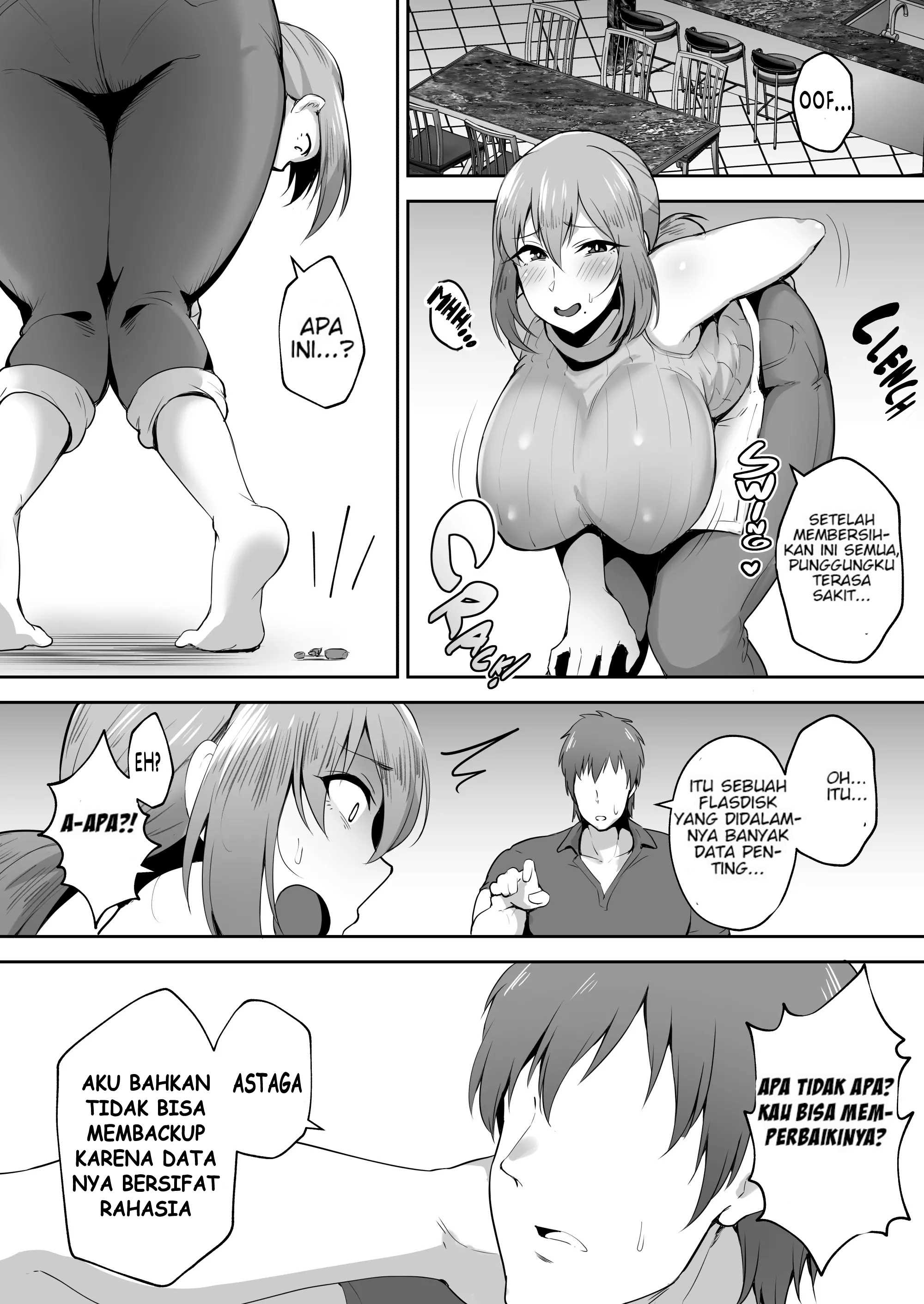 Netorareta Bakunyuu Genki Zuma Youko -Kaji Daikou saki de Toshishita Celeb no Onaho Zuma ni Saremashita- Chapter 1