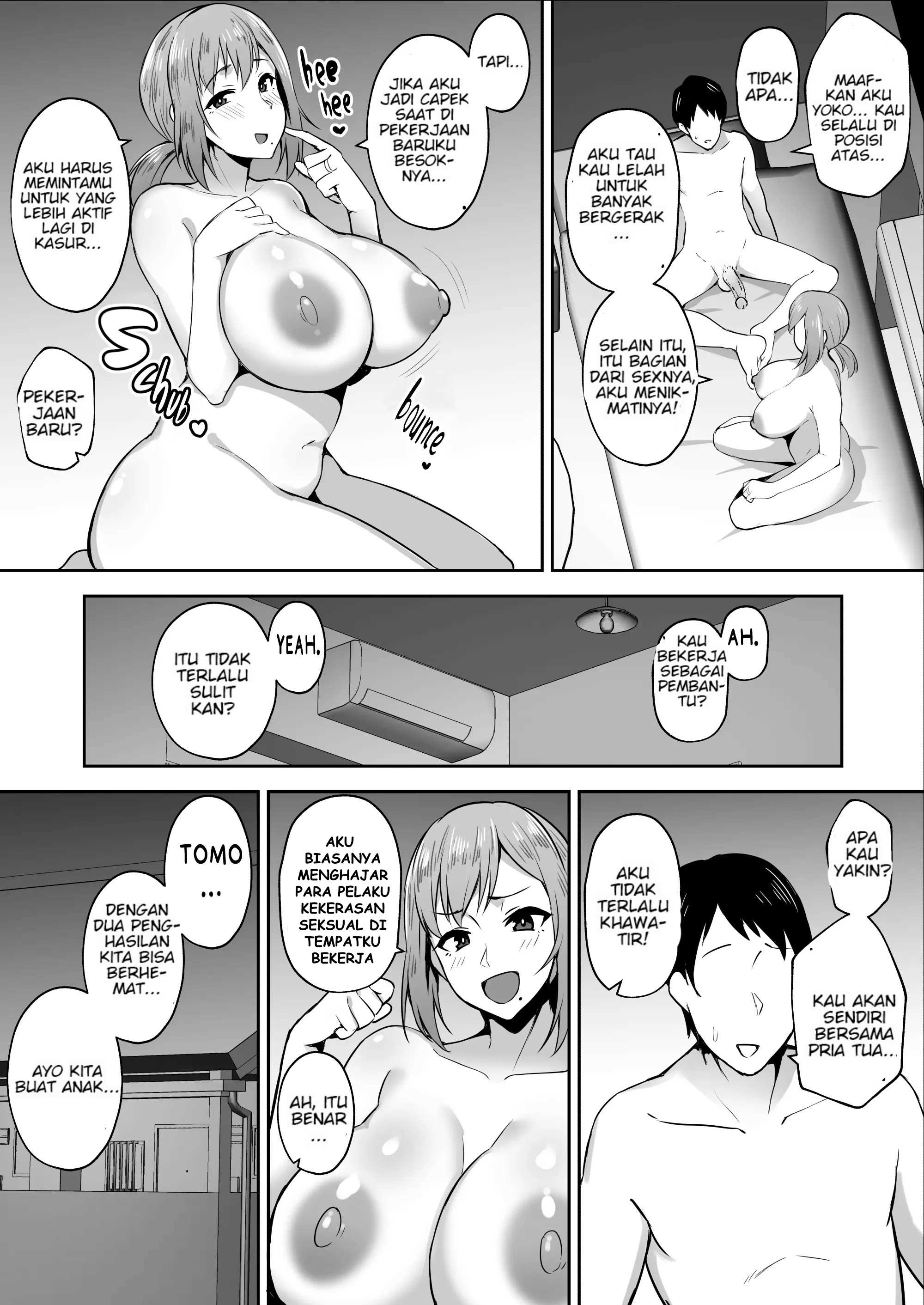 Netorareta Bakunyuu Genki Zuma Youko -Kaji Daikou saki de Toshishita Celeb no Onaho Zuma ni Saremashita- Chapter 1